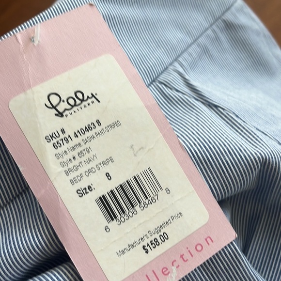 NWT Lilly Pulitzer Palm Beach Fit Strips wide Leg Pants Size 8 - Picture 12 of 13
